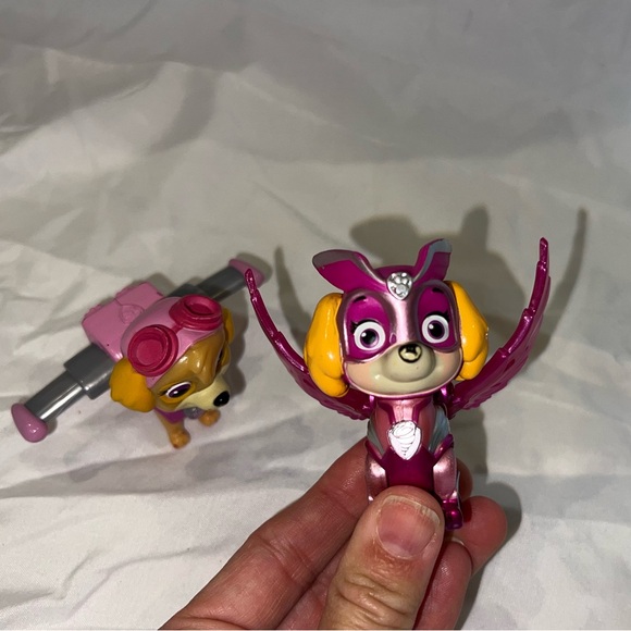 7 Skye toy figures Paw patrol Mighty pups action pup pack super paws plush movie - Picture 9 of 16